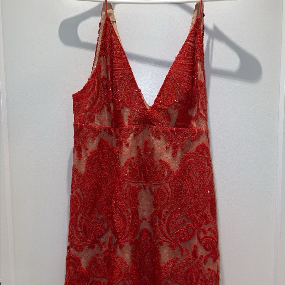 Free People Red Lace Dress